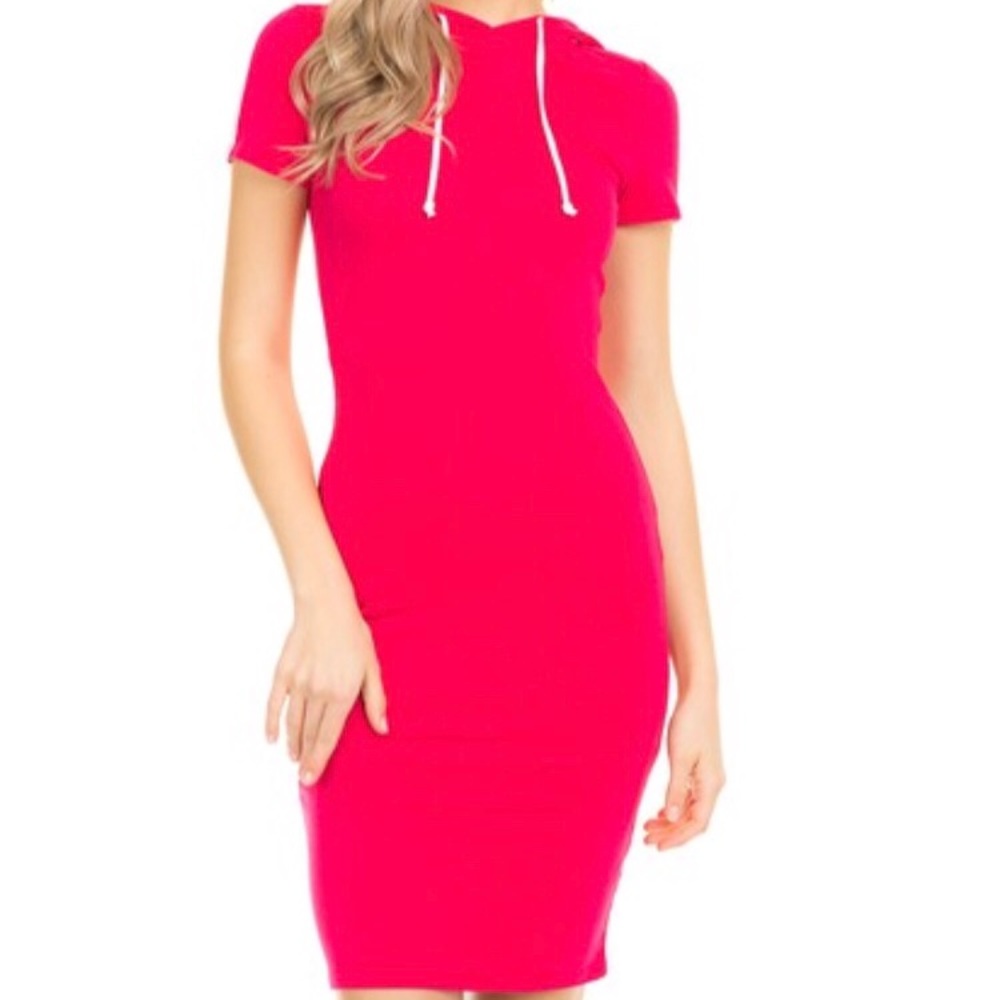 Hot Pink Jersey Dress